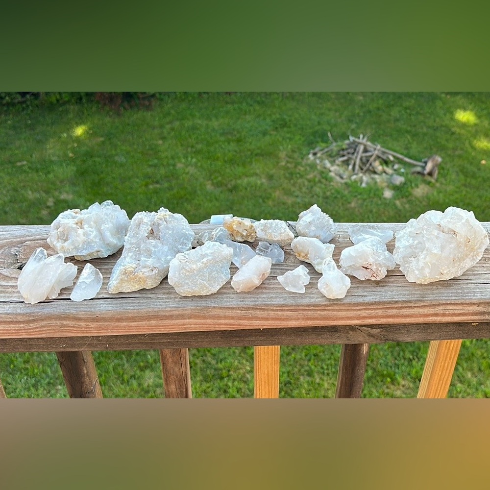 Natural White Quartz Crystals Random 5# of beautiful crystals mined by me!